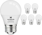 hansang E26 Ceiling Fan Light Bulbs, 4000K Natural Daylight, 60 Watts Equivalent, A15 LED Small Light Bulb, E26 Standard Base Refrigerator Light Bulb, 600lm, 120V, CRI85+, 120V, Non-Dimmable 6 Pack