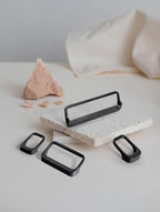 Goo-Ki Matte Black Cabinet Pulls with Hole Center 5''(128mm),Modern Zinc Alloy Drawer Pulls for Drawer,Wardrobe,Cupboard,6 Pack