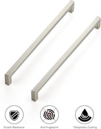 Ravinte 10 Pack 11-5/16 Inch Kitchen Square Cabinet Handles Satin Nickel Pulls Brushed Nickel Kitchen Cabinet Hardware Handles for Cupboard Drawer Pulls