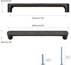 Black Round 7-1/2in 10 pcs Wooden Drawer Pulls Handle pulls for cabinets Kitchen Cabinet Drawer pulls Cabinet Door Pull