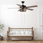 Ceiling Fan Chain Pulls Decorative Extension 12 Inches White Color Wooden Fan Pulls Set Ornaments for Ceiling Light Lamp 4 Pcs －Nickel