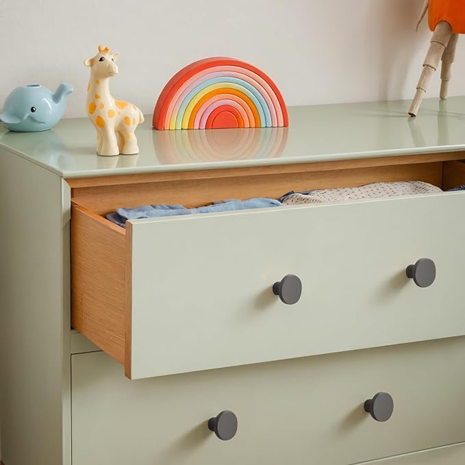 Ravinte 20 Pack Cabinet Knobs Pearl Grey Kitchen Cabinet Knobs Round Dresser Drawer Pulls Closet Door Pulls 1-1/5 Inch