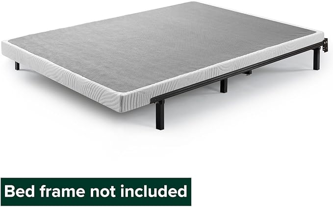 ZINUS Quick Lock Metal Smart Box Spring, 4 Inch Mattress Foundation, Strong Metal Structure, Easy Assembly, Full, White