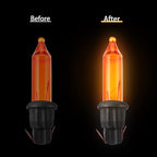 Mudder 60Count 2.5V Christmas 50/100/150/200 Count Mini Incandescent Wire Lights Replacement Bulbs Indoor/Outdoor Christmas Lights Decor for Home Xmas Tree (Black Base with Orange Bulb)