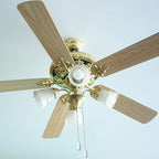 8 Pieces Ceiling Fan Pull Chains Wooden Pendant Pull Chain Extension for Ceiling Light Lamp Fan Chain (White)