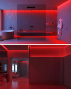 Aclorol Led COB Light Strip 32.8ft Red Led Strip Lights 24V Flexible Led Strip Lighting Led Tape for Bedroom Cabinet Other DIY Lighting 320Leds/m 10M(Power Supply&LED Dimmer Not Included)