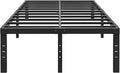 ALDRICH 18 Inch Metal Bed Frame Queen Size - Black Basic Steel Slats Platform, Easy Assembly Heavy Duty Noise Free Bedframes, No Box Spring Needed