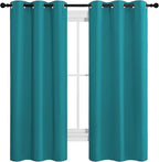 NICETOWN Room Darkening Curtains 68 inch Length 2 Panels, Thermal Insulated Grommet Blackout Curtains for Modern Casual Elegant Bedroom Kids Room Theme Decoration (Peacock Teal, 2 Pieces, W42)