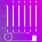 6 Pcs RGB Under Cabinet Lights Kit, Smart App and Remote Control Under Cabinet Lighting, Dimmable Under Counter Lights for Kitchen, Plug in LED Lights Bar for Cabinet, Counter, Workbench, Desk