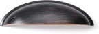 khtumeware 10 Pack 3-3/4" Drawer Pulls Oil Rubbed Bronze Cabinet Cup Pulls Kitchen Hardware Cabinet Handles Drawer Handles Knobs 3-3/4 inch Hole Center