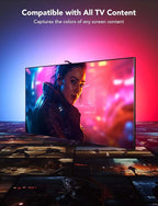 Govee Envisual TV LED Backlight T2 with Dual Cameras, 21ft RGBIC Wi-Fi LED Strip Lights for 98-100 inch TVs, Double Strip Light Beads, for Home Decorations, Smart App Control, Music Sync
