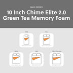 Signature Design by Ashley 10 Inch Chime Elite 2.0 Firm Green Tea Memory Foam Mattress for Cool Sleep and Pressure Relief, Twin, Fiberglass Free, Mattress In A Box