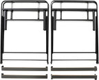 Best Price Mattress 14-inch Foldable Quickbase Metal Platform Bed Frame with Tool Free Easy Assembly, Wood Slats No Box Spring Needed, Black, Cal King