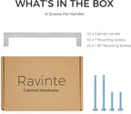 Ravinte 20 Pack 7-1/2 Inch Kitchen Square Cabinet Handles Satin Nickel Pulls Brushed Nickel Drawer Pulls Kitchen Cabinet Hardware for Cupboard Drawer Handles