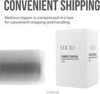 Lucid 2 Inch Ventilated Bamboo Charcoal Memory Foam Mattress Topper, CertiPUR-US Certified, Moisture and Odor Control-King