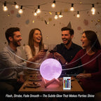 Mydethun 16-Color 3D Moon Lamp, 148 Lighting Modes, 5.9" Rechargeable Dimmable Night Light with Remote & Wooden Stand – Unique Gift for Women, Mom, Kids, Bedroom, Thanksgiving Table & Christmas Décor