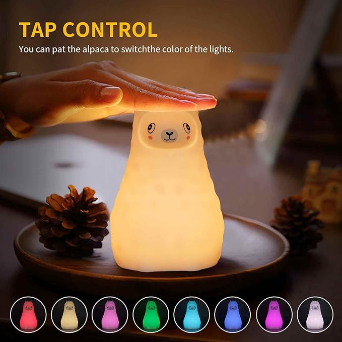 Baby Bear Night Light Up Toddler Bed Rooms, Nursery Sleep Aid for Kid LED Light Color Changing Dimmable &Timer Bedside Night Lamp for Breastfeeding Safe Silicone Night Light BPA Free Gifts for Women