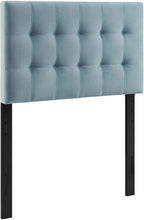 Modway Lily Biscuit Tufted Twin Performance Velvet Headboard, Light Blue
