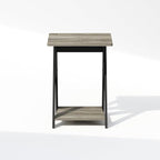 Furinno TIDUR Night Stand, Open Shelf Design X-Legs Nightstand, Criss-Crossed Bedside Table, End Table, Side Table, for Bedroom, Living Room, French Oak