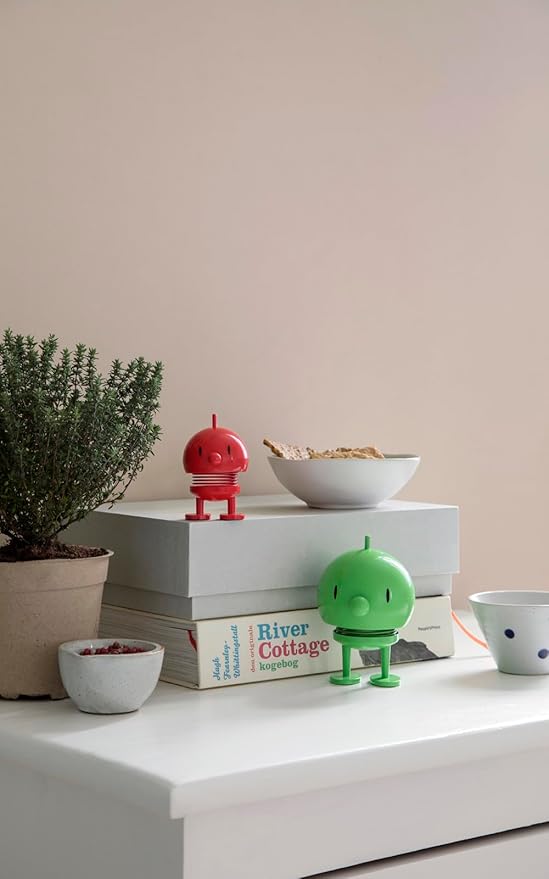 Hoptimist Classic Bumble, Danish Design Elegance Meets Playful Joy in This Charming Figurine - Small Red, 2 x 2.8 x 3.15 inches