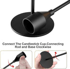 Matte Black Taper Candle Holders, Set of 3 Metal Candlestick Holders for Candle Sticks Holder Decor, Ideal for Mantle Table Centerpiece, Weddings, Dining, Housewarming Gift & Anniversaries