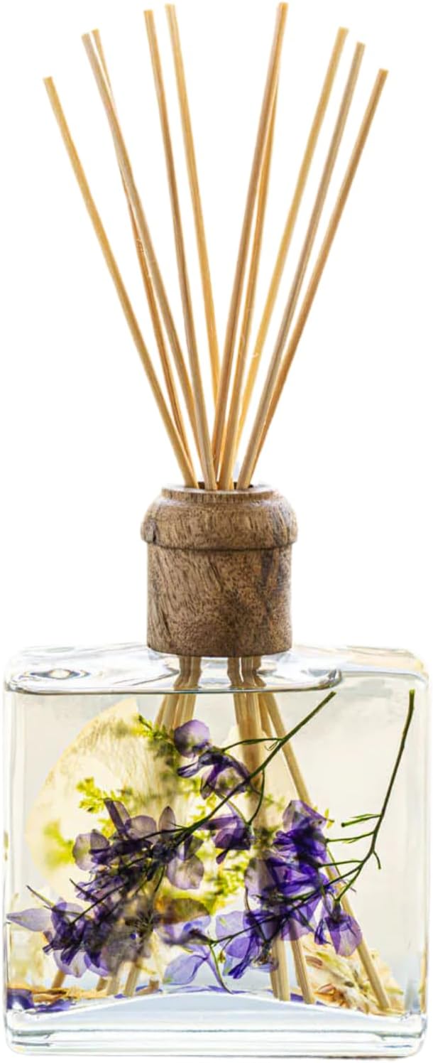 Rosy Rings Botanical Reed Diffuser 13oz - Lasts 6-12 Months Aromatherapy Notes of Cashmere Vanilla Jasmine Lily Sandalwood Apple Long Lasting Floral Luxurious Home Fragrance Decor Gifts (Vanilla Rain)
