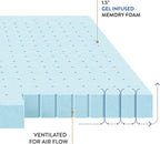 Best Price Mattress 1.5 Inch Ventilated Memory Foam Mattress Topper, Cooling Gel Infusion, CertiPUR-US Certified, Dorm Essentials, Twin XL
