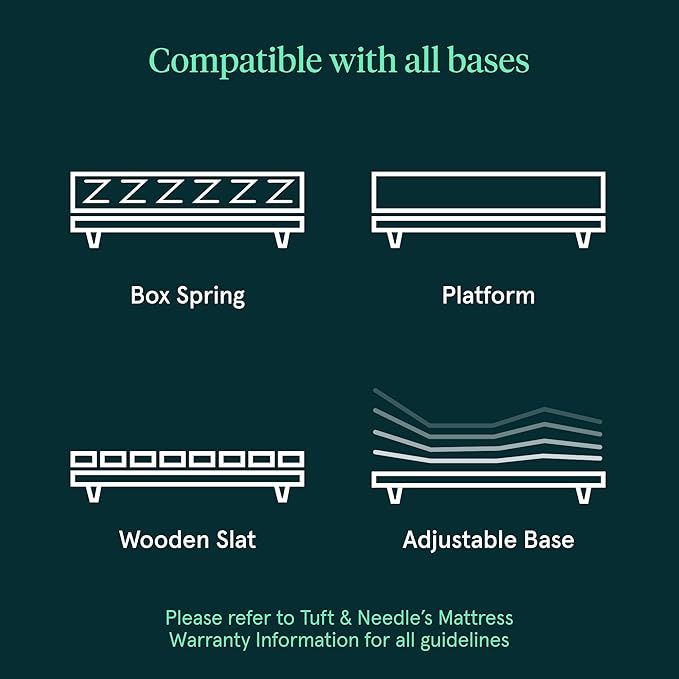 Tuft & Needle Kin Medium 12" King Adaptive Foam Mattress in a Box, Cooling Gel, Pressure Relief, Durable Support, 100 Night Trial, Fiberglass-Free, CertiPUR-US, 10-Year Limited Warranty