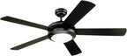 Westinghouse 7224200 Comet Indoor Ceiling Fan with Light, Matte Black