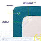 California King Sheet Sets - Breathable Luxury Sheets with Full Elastic & Secure Corner Straps Built In - 1800 Supreme Collection Cal King Deep Pocket Bedding Set, Sheet Set, California King, Teal
