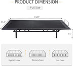 SHA CERLIN Electric Adjustable Bed Base, Ergonomic Basic Full Size Bed Frame with Upgraded Motors and Wireless Remote Control, Independent Head and Foot Incline, Assembly Required