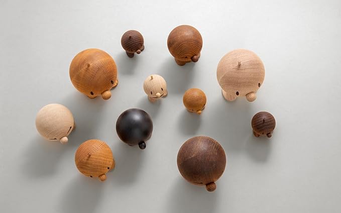Hoptimist Bimble Smoked Oak, Woody Brown, Home Decor Ornament - Scandinavian Design, Wood W/Metal Spring, Medium - Creates Cheerful Movement