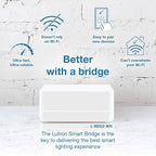 Lutron Caseta Deluxe Smart Light Switch Kit w/ Wall Plate and Smart Hub, Compatible w/ Alexa, Apple Home, Google Home, Single-Pole/3 Way, 5 Amp, P-BDG-PKG2WS-WH
