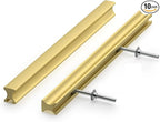 homdiy 10 Pack Adjustable Brushed Brass Cabinet Pulls 2" to 8.8" (51-224mm) Adjustable Hole Distance Drawer Pulls