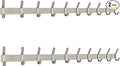 Coat Rack Wall Mount – Brushed Nickel 30 Inch Stainless Steel Hook Rail with 10 Heavy Duty Double Coat Hooks – Wall Mounted Coat Hanger for Entryway, Bathroom, Bedroom, Towel, Hat Organizer - 2 Pack