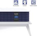 Coolvie Twin Mattress, 10 Inch Twin Size Hybrid Mattress, Individual Pocket Springs with Memory Foam, Bed in a Box, Cooler Sleep with Pressure Relief and Support
