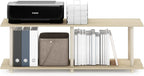 Furinno Turn-N-Tube No Tools Modern Rectangle Side Table, Bauhaus Oak/Beige