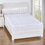 Royal Hotel Bedding Mattress Topper, King, 2 Inches Hypoallergenic Overfilled Down Alternative Anchor Bands Mattress Topper