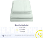 Twin XL Sheets - Breathable Luxury Sheets with Full Elastic & Secure Corner Straps Built In - 1800 Supreme Collection Extra Soft Deep Pocket Bedding Set, Sheet Set, Twin XL, Mint