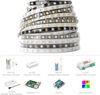 BTF-LIGHTING WS2812B IC RGB 5050SMD Pure Gold Individual Addressable LED Strip 3.28FT 144LED 144Pixel/m Flexible Full Color IP30 DC5V for DIY Chasing Color Project(No Adapter or Controller)
