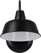 Design House Mason Barn Light Indoor/Outdoor Wall Mount Modern Industrial Farmhouse Wall Light Set for Patio, Garage, Bathroom, Office, Kitchen, 8 inch, Matte Black, 2-Pack, 588855-BLK