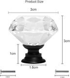 Dynasty 30mm Glass Crystal Dresser Drawer Kitchen Cabinet Door Hardware Knobs Handles - Bronze 5 Pack, Blue