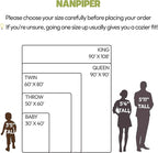 NANPIPER Sherpa Blanket Warm Blankets for Winter Super Soft Fuzzy Flannel Fleece/Wool Like Reversible Velvet Plush Couch Blanket Lightweight(Light Grey Throw Size 50"x60")