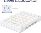 ELEMUSE RV Short Queen Mattress Topper for Back Pain, Extra Thick Mattress Pad Cover, Plush Soft Pillowtop with Elastic Deep Pocket, Overfilled Down Alternative Filling