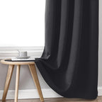 ChrisDowa 100% Blackout Curtains for Bedroom with Black Liner, 2 Thick Layers Total Blackout Thermal Insulated Grommet Small Window Curtains 54 Inch Long 2 Panels Set (Dark Grey, 52 x 54 Inch)