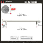 homdiy 200 Pack Brushed Nickel Cabinet Hardware Cabinet Pulls - HD201SN Cupboard Handles Modern Cabinet Door Handles 7-1/2inch Hole Center Modern T-Bar Pulls