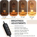 Marycele Electric Candle Warmer Lamp with Timer, Wax Melt Warmer, Gifts for Mom Women, Gold Aesthetic Room Home Decor Cozy House Warming Gifts, Vintage Square Diamond