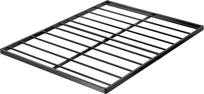 Full Size Box Spring Bed Base 2 Inch, Low Profile Metal Boxspring Full Size Bunkie Board 2 Inch, 3000 Lbs Max Weight Capacity Mattress Foundation, Noise-Free, Easy Assembly