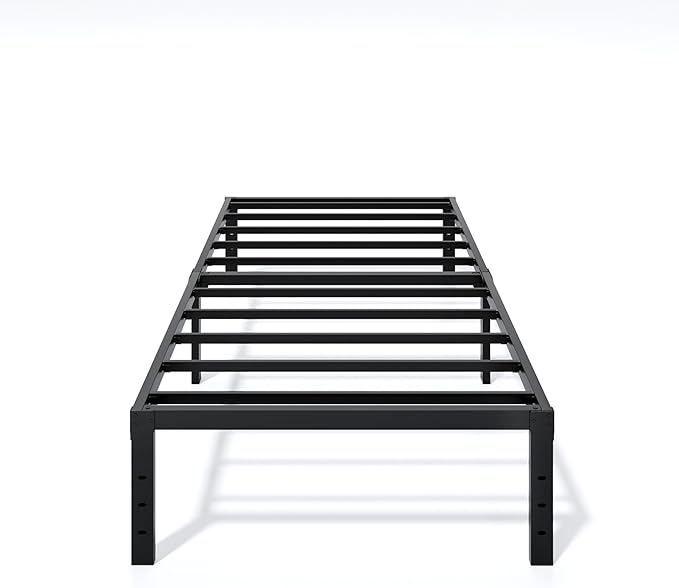 Metal Bed Frame Twin XL Size - 14 Inch Heavy-Duty Twin XL Platform Bed Frame No Box Spring Needed, Easy Assembly, Noise-Free, Sturdy Mattress Foundation, Underbed Storage Space