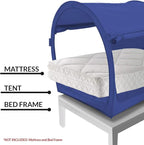 Alvantor Bed Canopy Bed Tents Dream Tents Privacy Space Twin Size Sleeping Tents Indoor Pop Up Portable Frame Curtains Breathable Grey Cottage (Mattress Not Included) Reducing Light